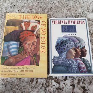 The Cow of no Color Stories and Bluish a novel 2 hardcover books ages 8-12